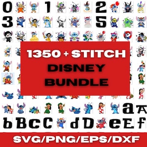 1350 files stitch svg, stitch bundle, stitch clipart, stitch png, lilo and stitch svg, cricut svg, silhouette svg, stitch layered