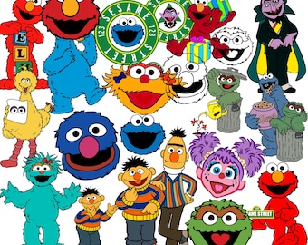 130+ files Unique Designes | Street Monsters Characters Layered SVG | Elmo Svg faces | Clipart Elmo and friends | Instant Download