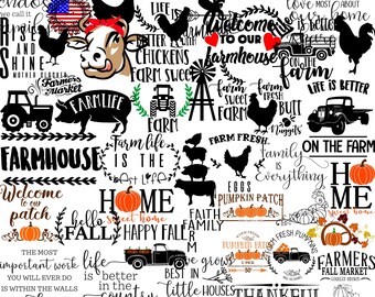 Farm SVG Bundle | Cute Farm Animals & Barn Clipart for Cricut , Silhouette | Instant Download for DIY Crafts,Farm Png , Farm Animal Svg