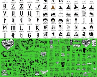Paquete de más de 9000 SVG de películas, Mago mágico SVG, SVG para camisetas, Archivos SVG para Cricut, Mago mágico PNG, Paquete de películas escolares, Descarga instantánea
