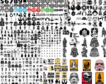 Star Wars Svg Bundle, Star Wars Svg, Star Wars Png, Svg Files For Cricut, Darth Vader Svg, Mandalorian Svg, Star Wars Cricut, Digital Files