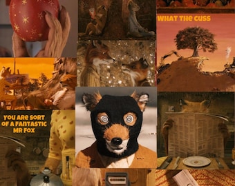 Fantastic Mr. Fox Tree Collage Digital Poster - Etsy