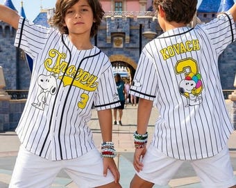 Personalized Cartoon Dog Character Baseball Kid Adult Jersey, Easter Gift