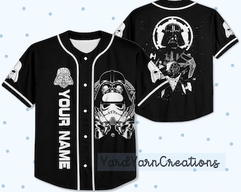 Personalized Star wars Vader Character Baseball Kid Adult Jersey