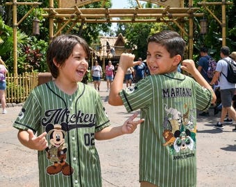 Custom Mickey Animal Kingdom Baseball Jersey, Disney Safari Vacation Outfit Tee