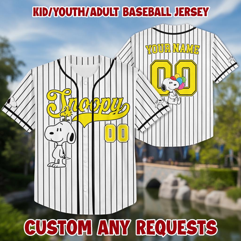 Discover Personalized Cartoon Dog Character Baseball Kid Adult Jersey, Easter Gift