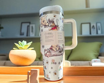 Kubek Kubuś Puchatek 40oz Klasyczny kubek vintage Kubek Kubuś Puchatek ze stali nierdzewnej prezent