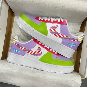 Custom Toy Story Buzz Lightyear Air Force 1 Theme Shoes , Adult /Toddler kids Shoes