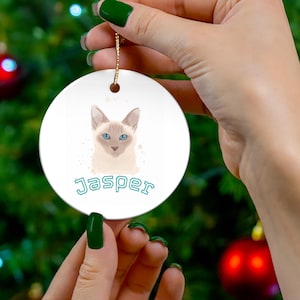 Personalized Pet Ornament Using Pet&#39;s Photo + Name - Custom Ornament Christmas Cat Ornament Personalized Cat Ornament Custom Dog Ornament
