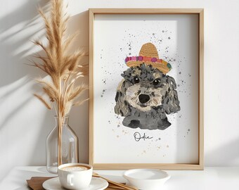 Personalized Watercolor Pet Portrait | Custom Digital Art, Custom Watercolor Pet Portrait from Photo, Unique Digital Pet Artwork