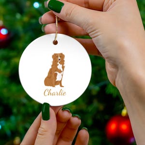Personalized Pet Watercolor Ornament Using Pet&#39;s Photo + Name - Custom Ornament Christmas Dog Ornament Personalized Dog Ornament Custom Dog
