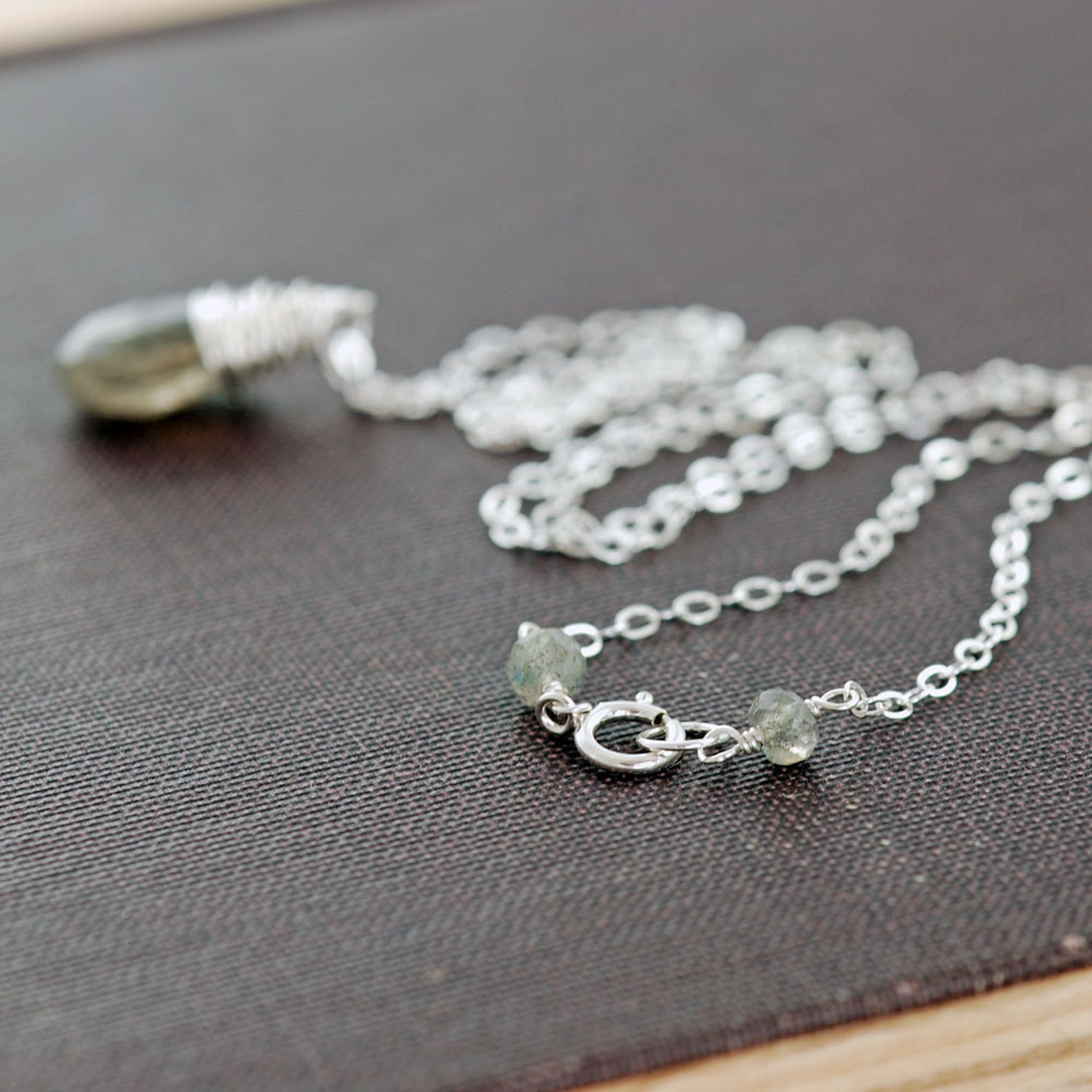 •NYX• labradorite + silver necklace (28