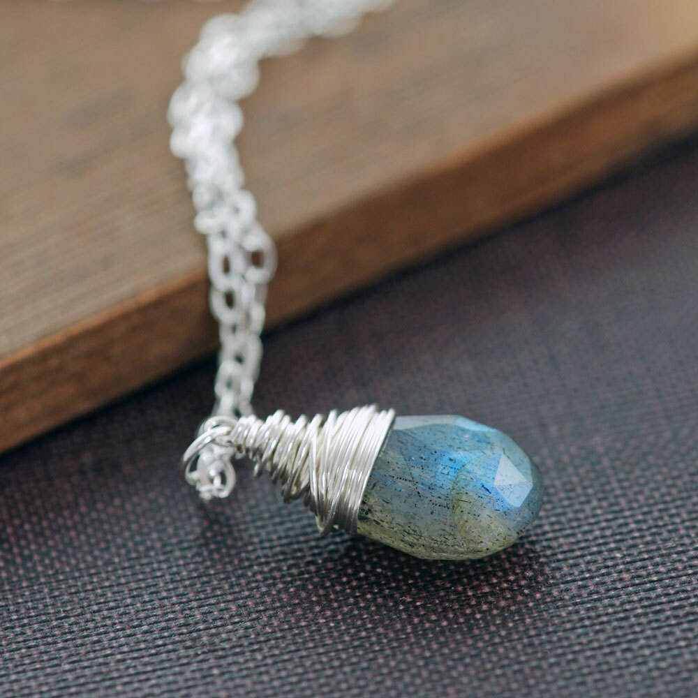 Labradorite Spirit Stone Necklace - Silver main image 0