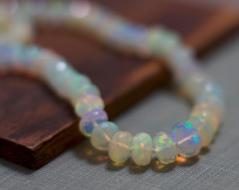 Knotted Opal Statement Necklace, Australian Opal Jewelry