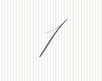 Elegant Striped Wedding Table Numbers