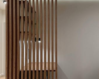 Wooden Interior Partition | Wooden Slat Partition | Decorative Wooden Partition | Wooden Room Divider