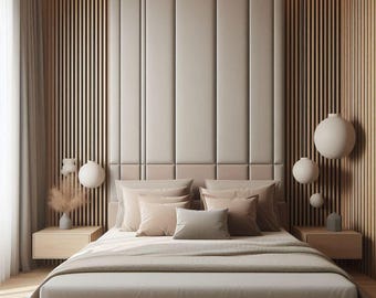 Upholstered Headboards Wall Panels & Bed Frames Any Size! Custom Made To Your Desire - Any Design! Wall Decor Easy to Install - USA Company