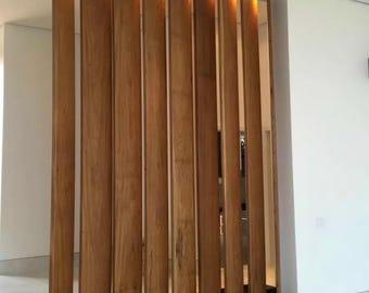 Wooden Interior Partition | Wooden Slat Partition | Decorative Wooden Partition | Wooden Room Divider