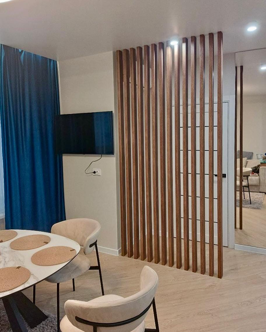 Wooden Interior Partition | Wooden Slat Partition | Decorative Wooden Partition | Wooden Room Divider