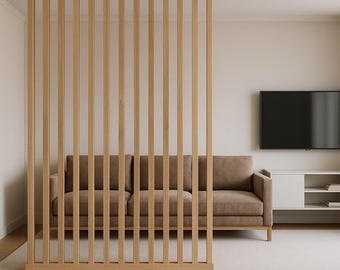 Wooden Interior Partition | Wooden Slat Partition | Decorative Wooden Partition | Wooden Room Divider