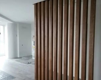 Wooden Interior Partition | Wooden Slat Partition | Decorative Wooden Partition | Wooden Room Divider