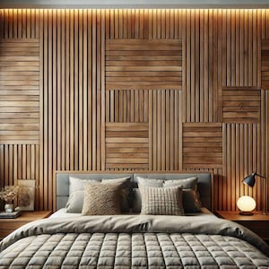 Wooden Slats, 3D Wooden Slats Panel, Wooden Wall Panels, Wooden Wall Panels, Walnut Panels, Wood Wall Art, Modern Wood - Any Design
