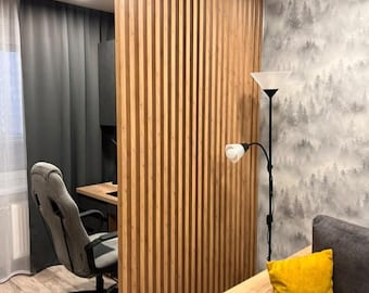 Wooden Interior Partition | Wooden Slat Partition | Decorative Wooden Partition | Wooden Room Divider