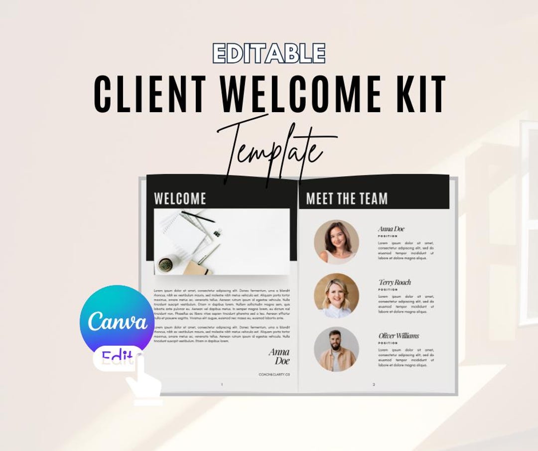Client Welcome Kit Template for Coaches: Editable Canva Design (digital ...