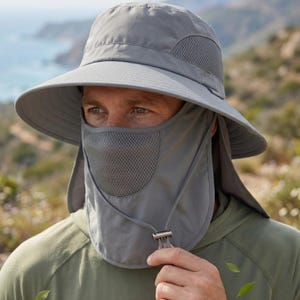 Chapeau de soleil unisexe avec protection UV avec tour de cou, pêche, randonnée, camping, casquette d'extérieur