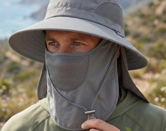 Unisex UV Protection Sun Hat with Neck Flap Fishing Hiking Camping Outdoor Cap