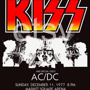 KISS Band 18 x 26 11/11/77 Market Square Arena Show Of Shows RE-CREATION Poster