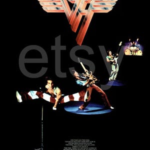 VAN HALEN II 24 x 36 Custom Promo Poster Clean Clear Image Eddie Van Halen David Lee Roth Alex Van Halen Michael Anthony
