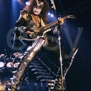 KISS Band Gene Simmons Custom 24 x 36 Inch Custom Alive II Era Poster Clean Clear Image