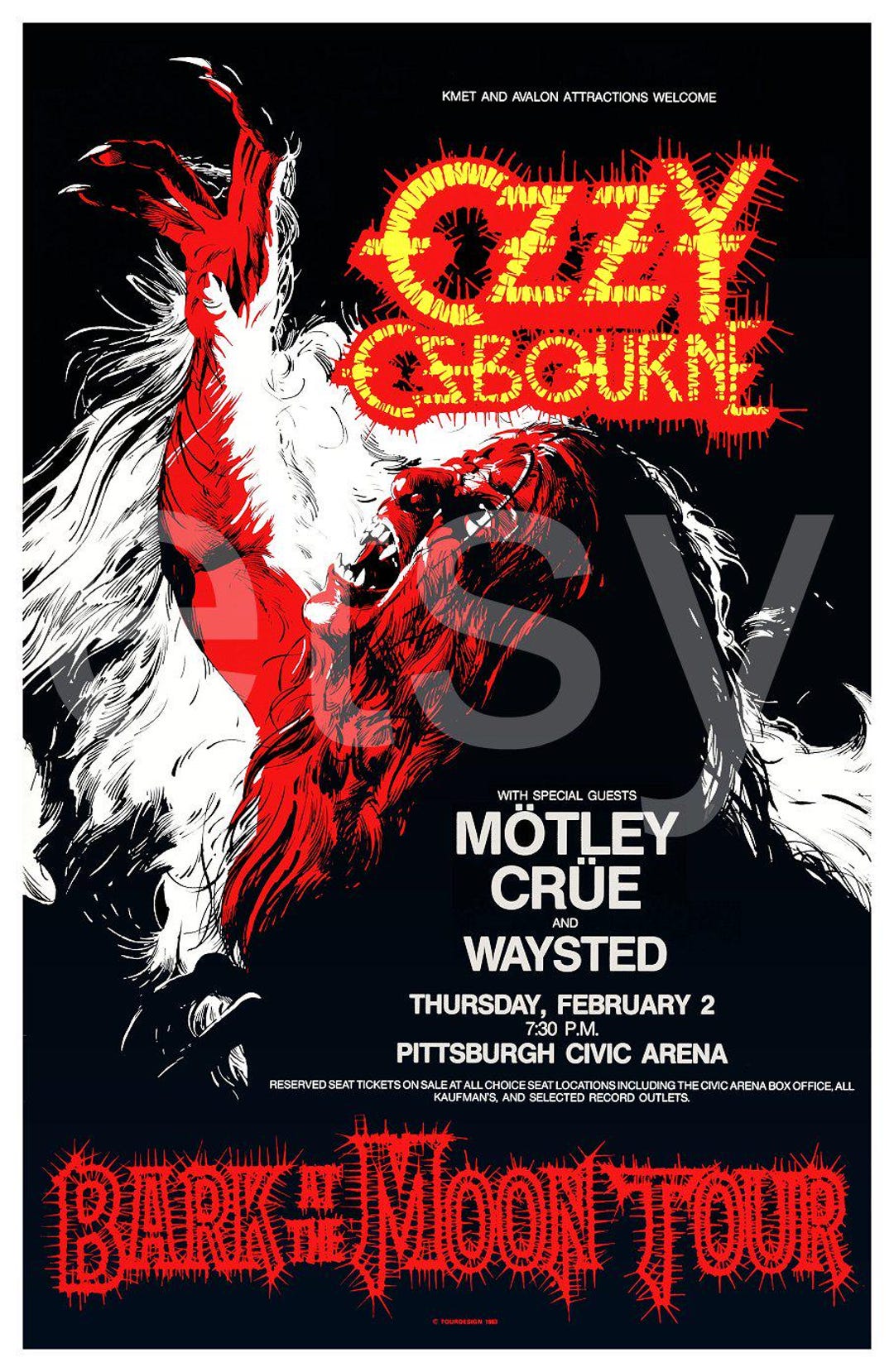OZZY Osbourne / Motley Crue / Waysted April 04, 1984 