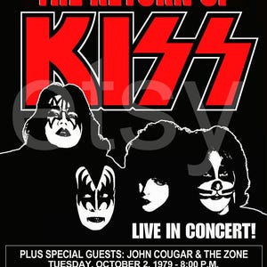 激レア!1979 DYNASTY KISS ALL4 ポスターセット♪ KISS - Dynasty - Original 1979 Poster 22” X 33 ” Glam Rock