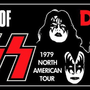 Adesivo de para-choque personalizado KISS 9 x 3 The Return Of KISS 1979 North American Tour