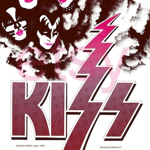 KISS Band 1976 Kitchener Ontarior Canada 18 x 24 Destroyer Tour Custom Poster Print Clean Clear Images
