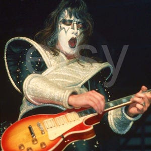 KISS Band Ace Frehley Live MSG 1977 24 x 36 Custom Poster Clean Clear Image