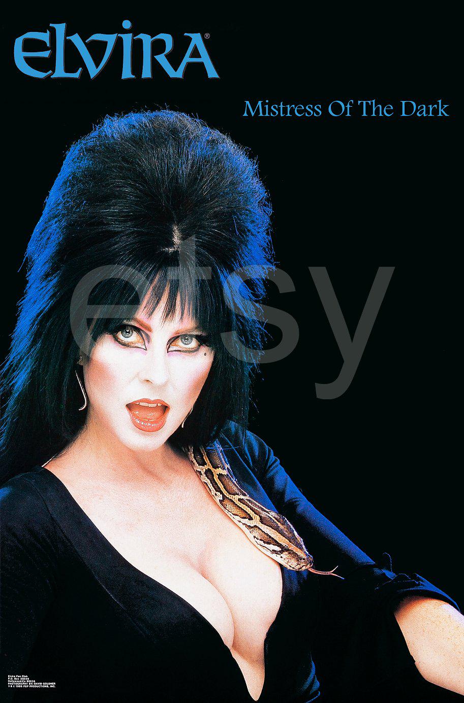 Elvira 24 x 36 Fan Club "Mistress Of The Dark" Commercial RP Poster Clean Clear Image