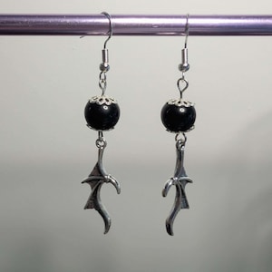 Black Wing Earrings - Handmade Earrings