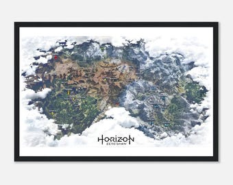 Horizon Dawn - Original Release Map Poster