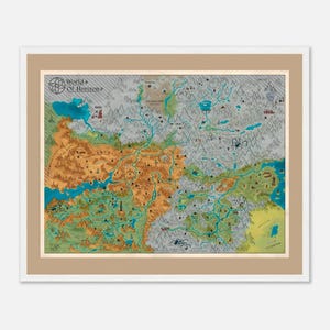 Horizon Zero Dawn ヴィンテージスタイルマップポスター