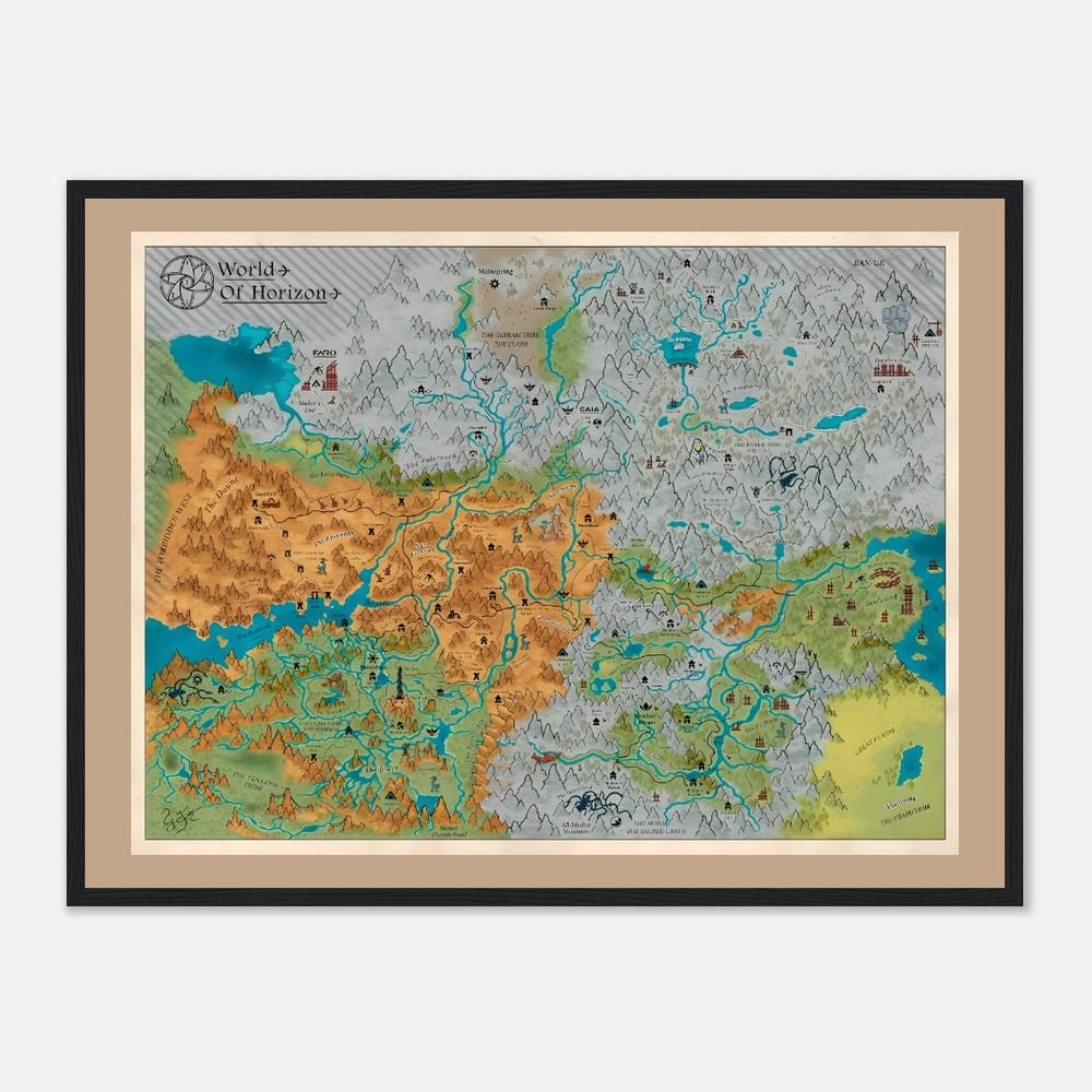 Horizon Zero Dawn Vintage-style Map Poster - Etsy