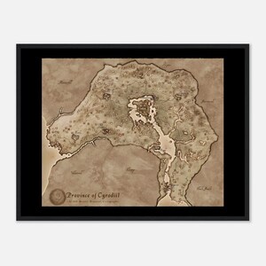 Province of CyRodiil - Vintage Map Poster