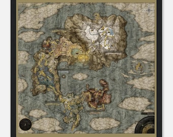 Elder Ring Original Release Map Poster