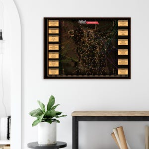 Fallout w New Vegas – bardzo szczegółowy plakat z mapą