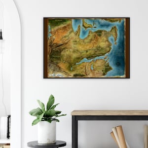 Age of Dragon Vintage-Style Thedas Map Poster
