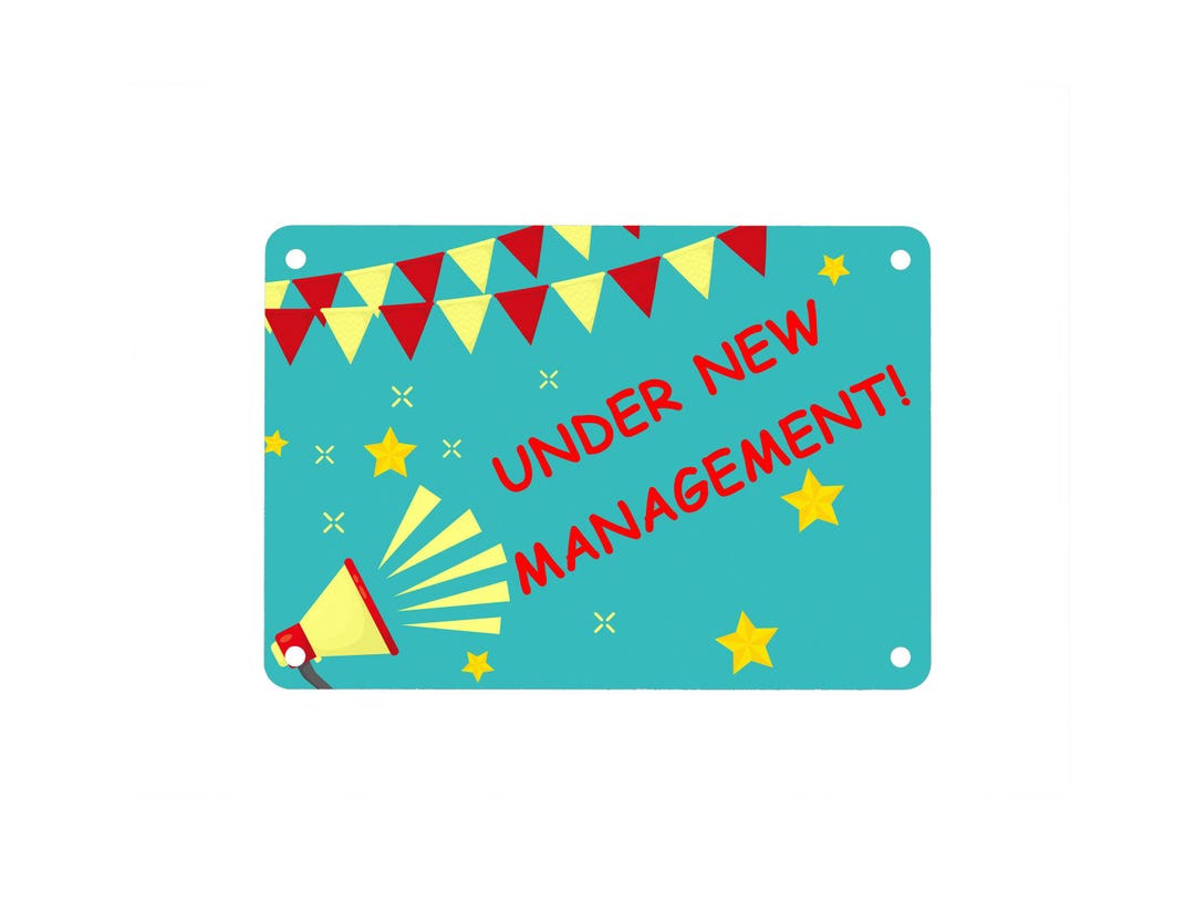 Acrylic 'under New Management' Sign: Business Announcement Plaque - Etsy