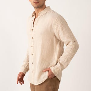 Mens Linen Shirt, Flax Shirt, Mens Clothing, Relaxed Mens Shirt, Button Up Shirt