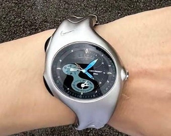 Nike Timing triax ARMORED ブラックダイヤル 時計 NIKE Triax Armoured Men's Watch, Y2K 00s Style From Japan